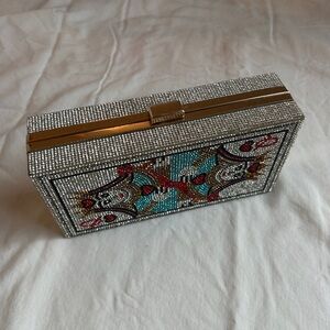 Queen of Hearts Bedazzled Clutch